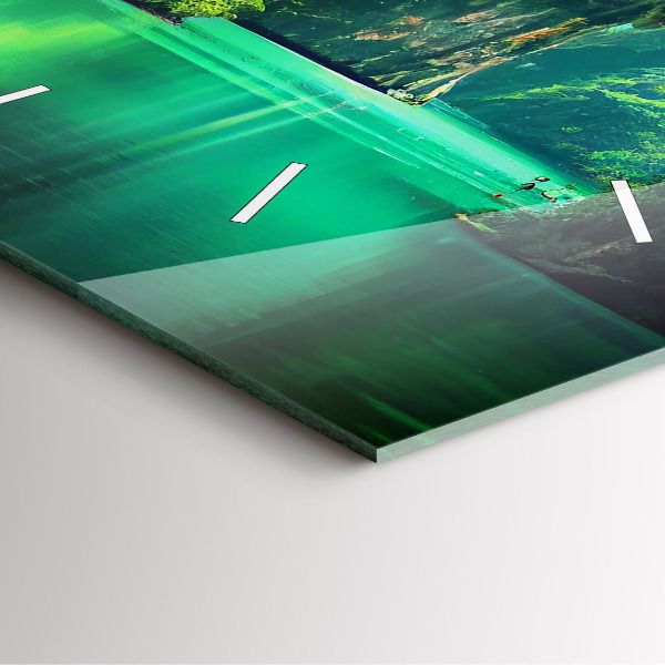 Square wall clock Thailand's natural landscape