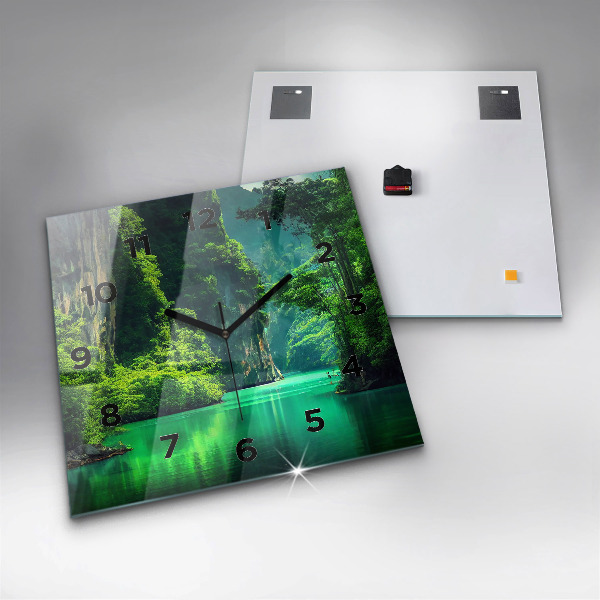 Square wall clock Thailand's natural landscape