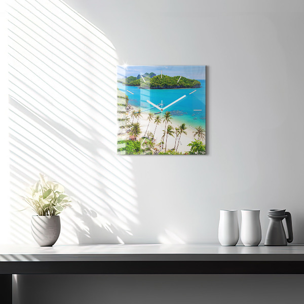 Square wall clock National Park Thailand