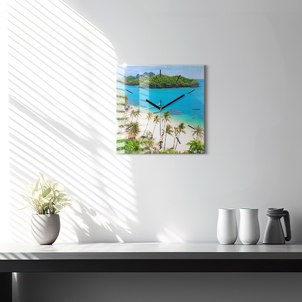 Square wall clock National Park Thailand