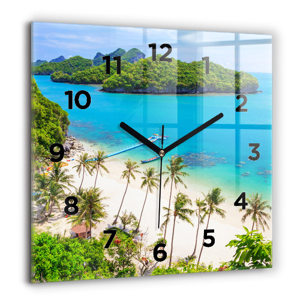 Square wall clock National Park Thailand