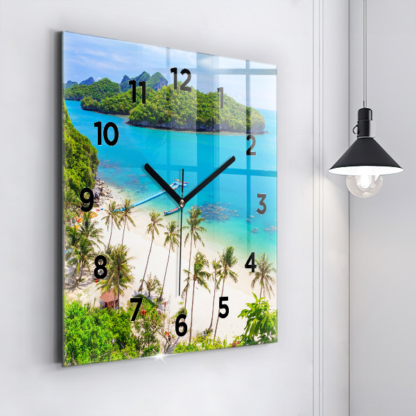 Square wall clock National Park Thailand