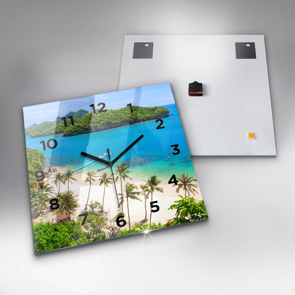 Square wall clock National Park Thailand