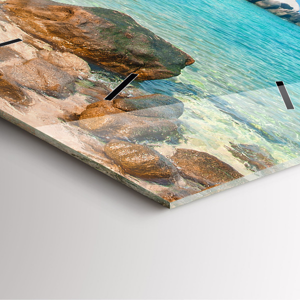 Square wall clock Beautiful beach in Thailand