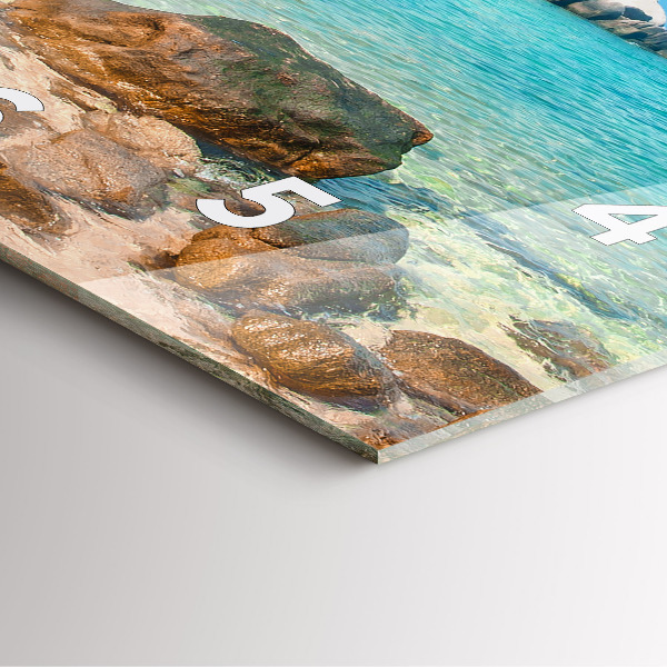 Square wall clock Beautiful beach in Thailand