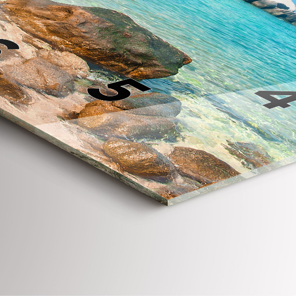 Square wall clock Beautiful beach in Thailand