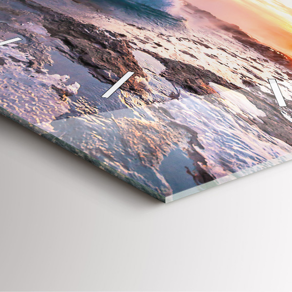 Square wall clock Geyser on the island of Iceland