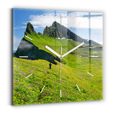 Square wall clock Hornstrandir Reserve Iceland