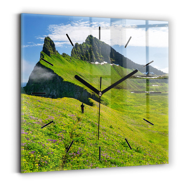 Square wall clock Hornstrandir Reserve Iceland