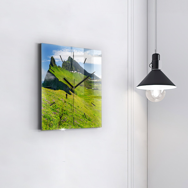 Square wall clock Hornstrandir Reserve Iceland