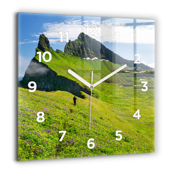 Square wall clock Hornstrandir Reserve Iceland