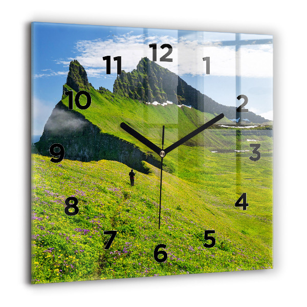 Square wall clock Hornstrandir Reserve Iceland