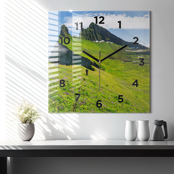 Square wall clock Hornstrandir Reserve Iceland