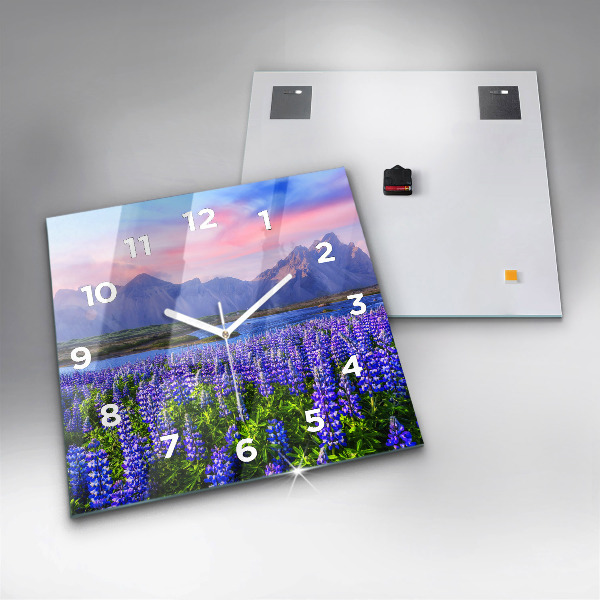 Square wall clock Mountain view Iceland
