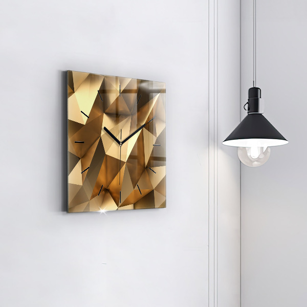 Square wall clock Geometric texture