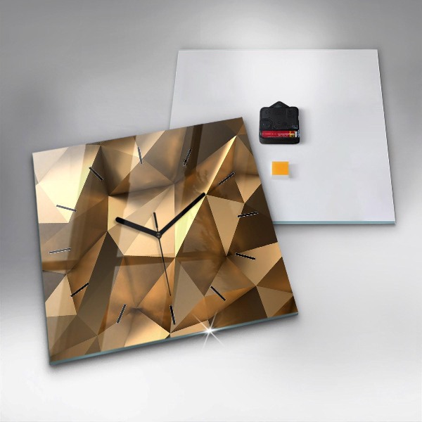 Square wall clock Geometric texture