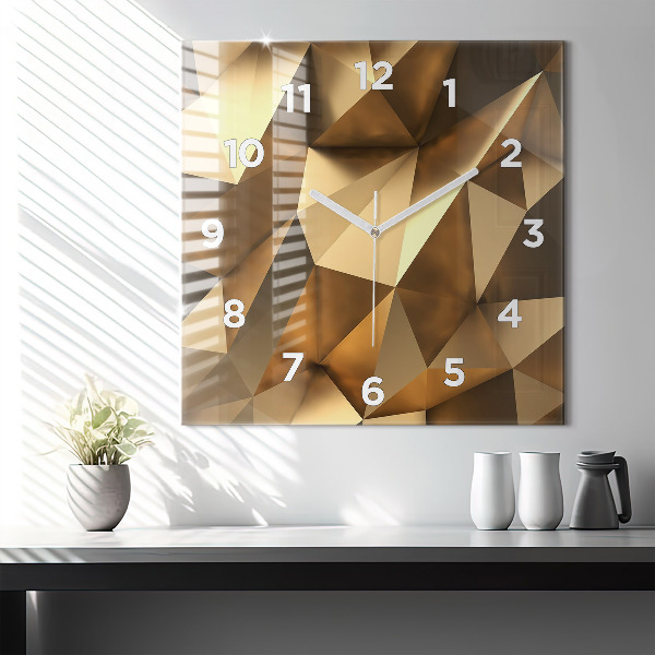 Square wall clock Geometric texture