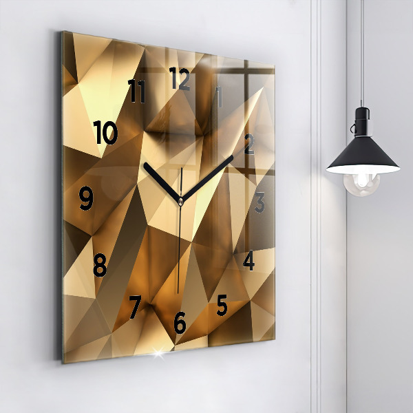 Square wall clock Geometric texture