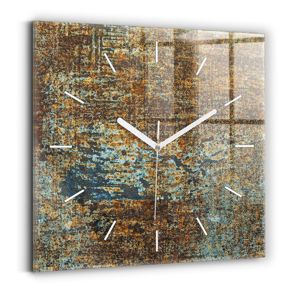 Square wall clock Old Metal Texture