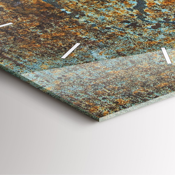 Square wall clock Old Metal Texture