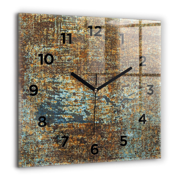 Square wall clock Old Metal Texture