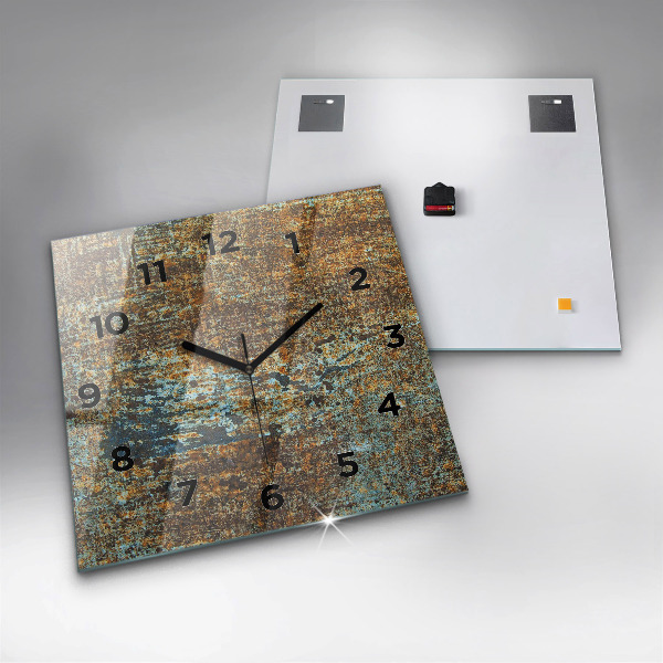 Square wall clock Old Metal Texture