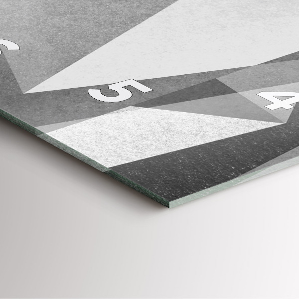 Square wall clock Gray Geometric Abstraction