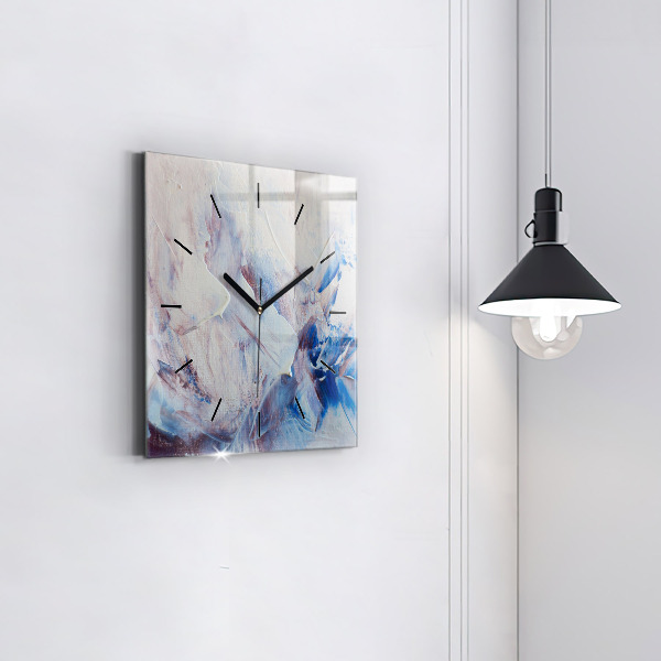 Square wall clock Abstract paint texture