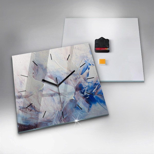 Square wall clock Abstract paint texture