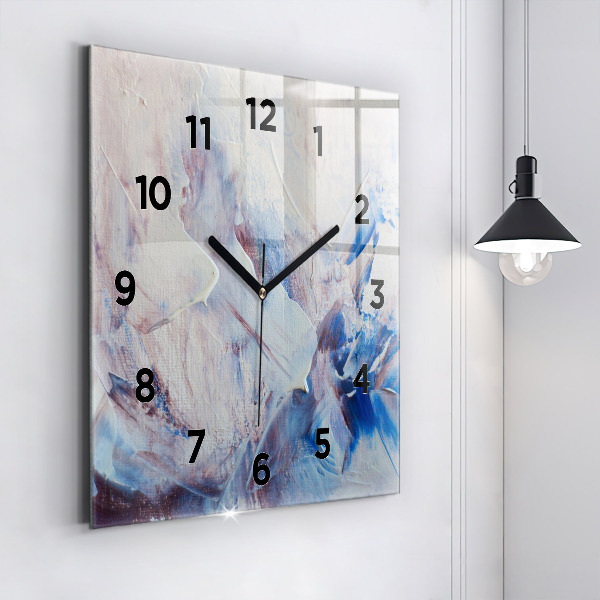 Square wall clock Abstract paint texture