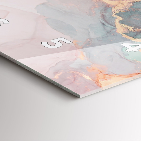 Square wall clock Marble texture