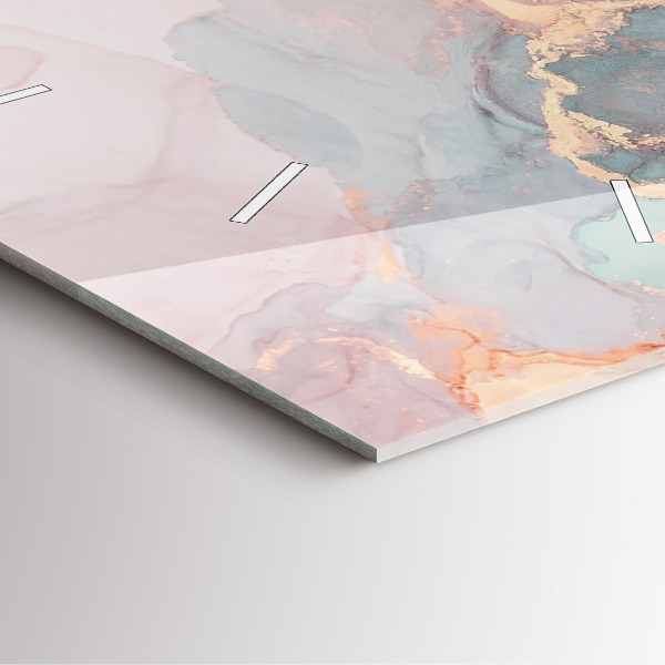 Square wall clock Marble texture