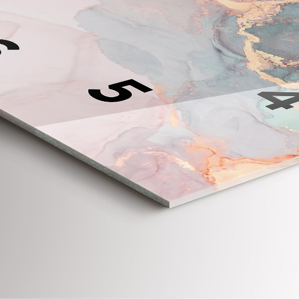 Square wall clock Marble texture