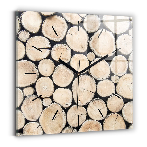 Square wall clock Cut tree stumps