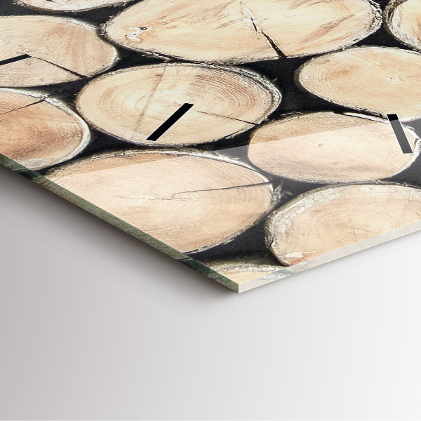 Square wall clock Cut tree stumps
