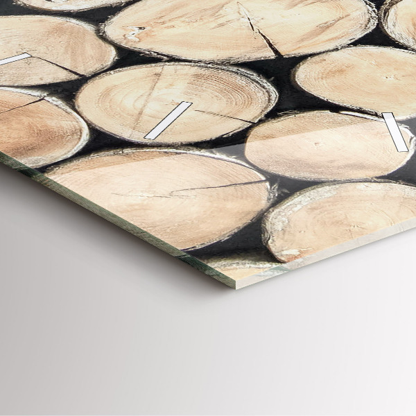 Square wall clock Cut tree stumps