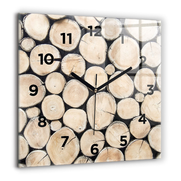 Square wall clock Cut tree stumps