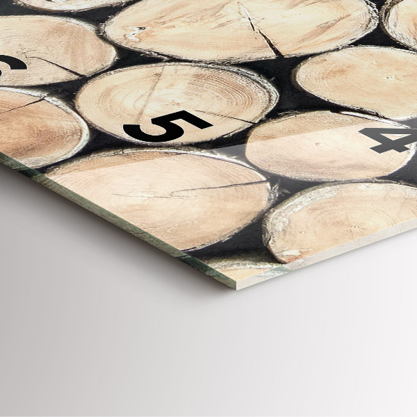 Square wall clock Cut tree stumps