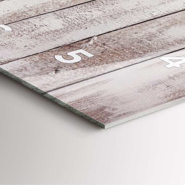 Square wall clock Light wood planks