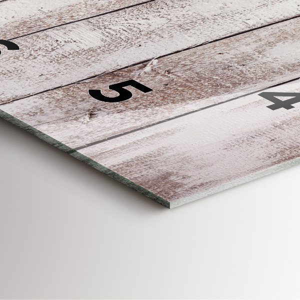 Square wall clock Light wood planks