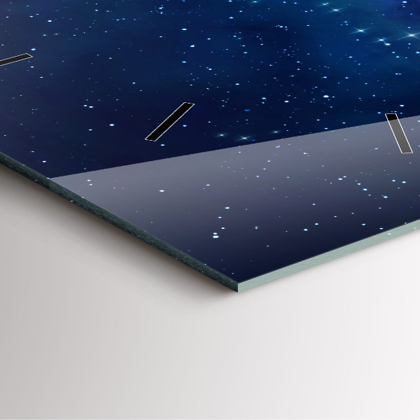 Square wall clock Dark sky stars