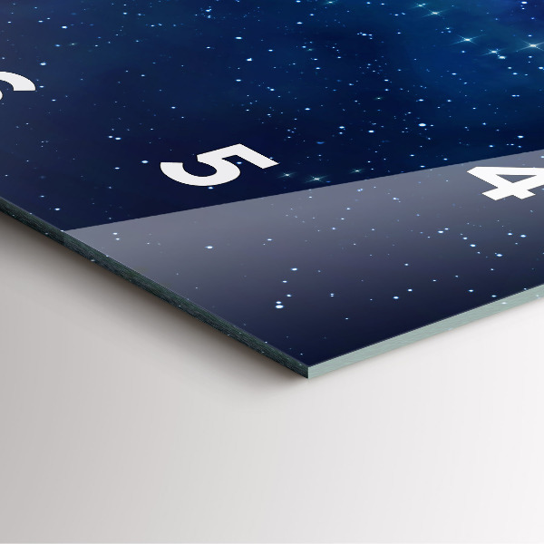 Square wall clock Dark sky stars