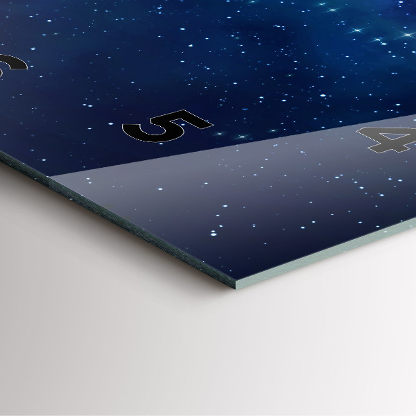 Square wall clock Dark sky stars