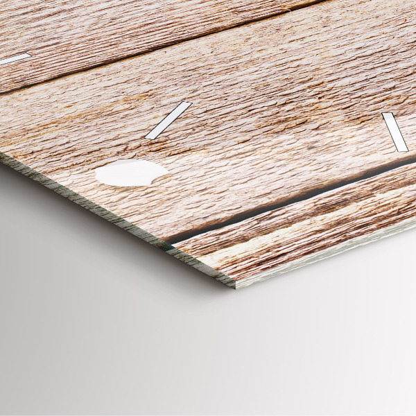 Square wall clock Flowers on wood