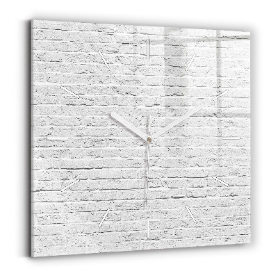 Square wall clock A wall of light bricks
