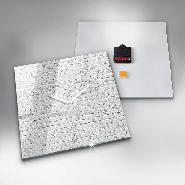 Square wall clock A wall of light bricks