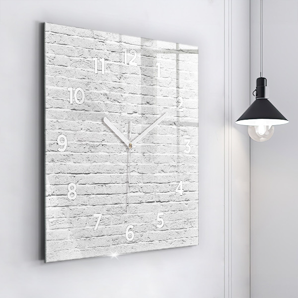 Square wall clock A wall of light bricks