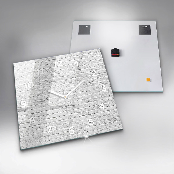 Square wall clock A wall of light bricks