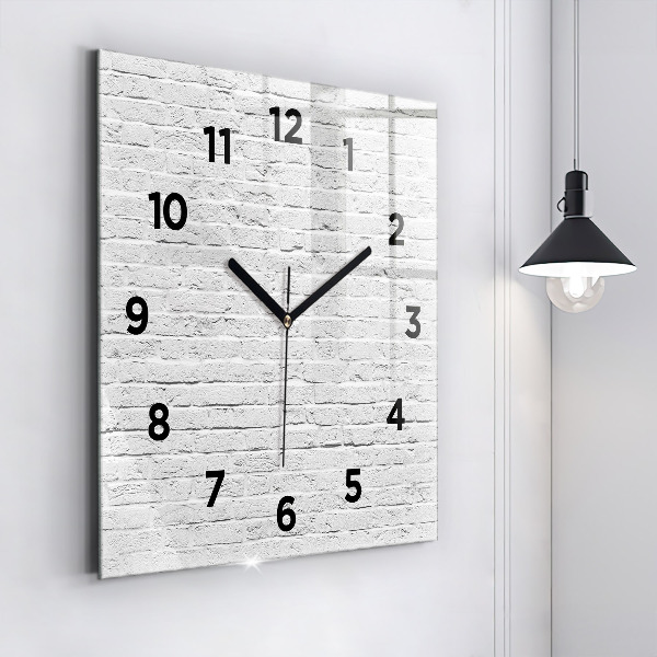 Square wall clock A wall of light bricks