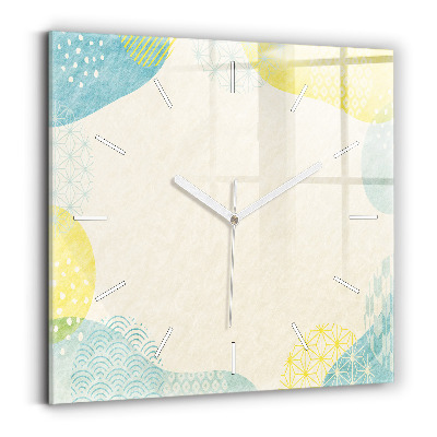 Square wall clock Pattern frame